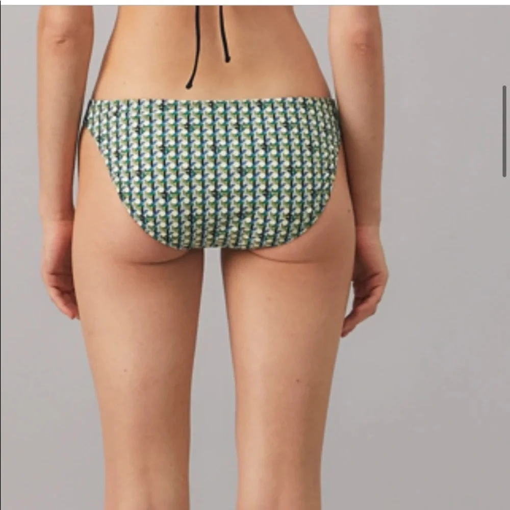 “Tory Burch” basket weave print bikini bottoms; medium